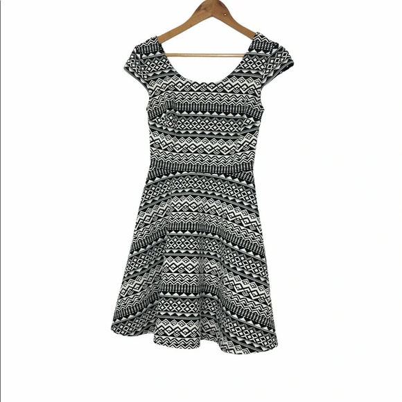 Mossimo Tribal Aztec Print Fit and Flare Dress - Picture 2 of 11